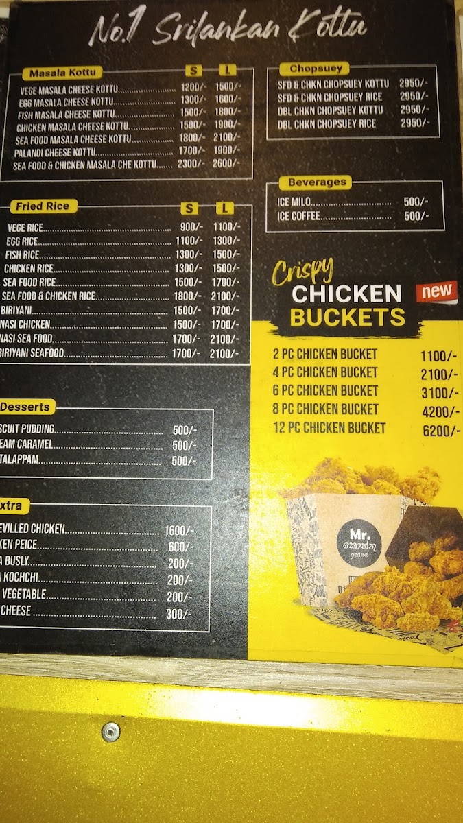 Menu Mr Kottu Grand - Kaduwela-2
