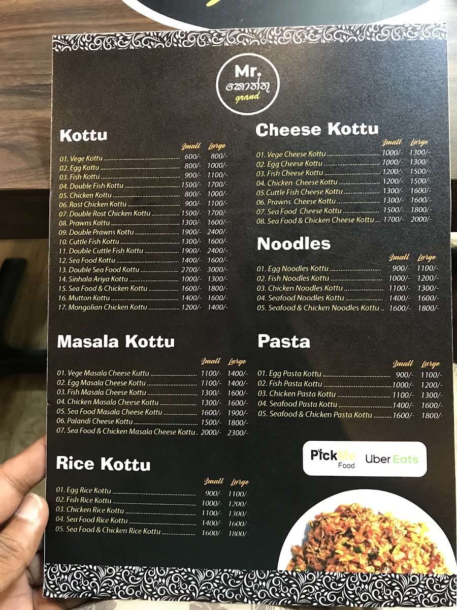 Menu Mr Kottu Grand - Kaduwela-4